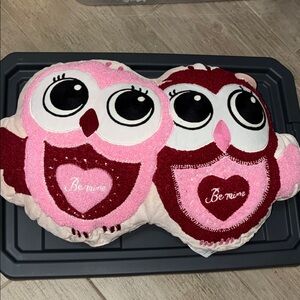 Oversized Love Birds Owl couple pillow